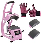 Hat Heat Press Machine, 6.54"x3.84"Curved Heat Plate, Precise Temp/Timer Control, Hat Stretcher, ...