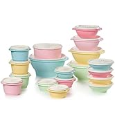 Tupperware Heritage Collection 36 Piece Food Storage Container Set in Vintage Colors- Dishwasher ...