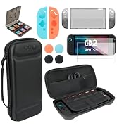 Accessories Bundle for Nintendo Switch 2 (2025), Kit with Carrying Case, Tempered Glass Screen Pr...