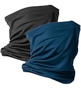 VULKIT 2 Pack Neck Gaiter Face Mask Scarf Reusable Bandanas Tube UV Protection Balaclava Outdoor ...