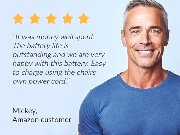 Battery Pack for Reclining Furniture - Rechargeable Recliner Battery Pack - 2200mAh Universal 2-Pin