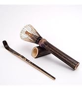 Joyscale Matcha Whisk Set, Matcha Kit - Purple Long-handled Whisk(Chasen), Bamboo Spoon (Chashaku...