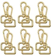 12Pcs Swivel Snap Keychain Hook for Crafts,Metal D Ring Swivel Lobster Clasp Swivel Clasps Claw L...