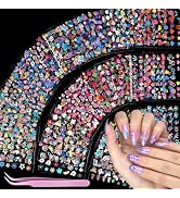 Teenitor 50 Sheets Nail Stickers for Kids, 3D Cute Girls Nail Art Stickers, Heart Flower Butterfl...