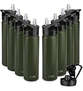 HASLE OUTFITTERS Insulated Water Bottle 22 oz Double Wall Stainless Steel Water Bottle Wide Mouth...