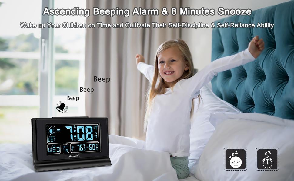 self-setting bedside alarm clocks