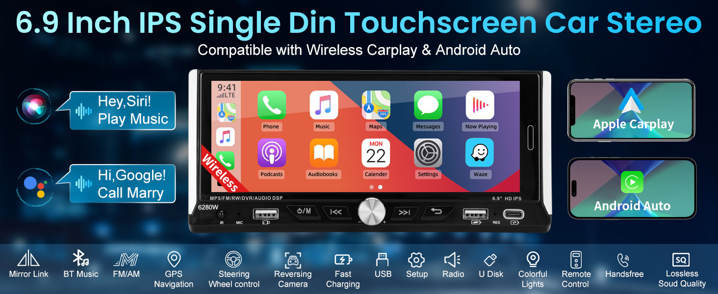 Single Din Car Radio