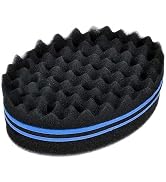 Magic Barber Double-Sided Brush for Black Men's Curly Hair - Afro Coil Care Tool with Big Holes f...