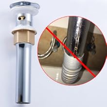 Vessel Sink Drain,Bathroom Pop-up Drain With Detachable Basket Stopper