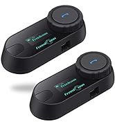 Motorcycle Helmet Communication System T-COM SC 2Pack, 2-Way 800M Universal Helmet Bluetooth 5.0 ...