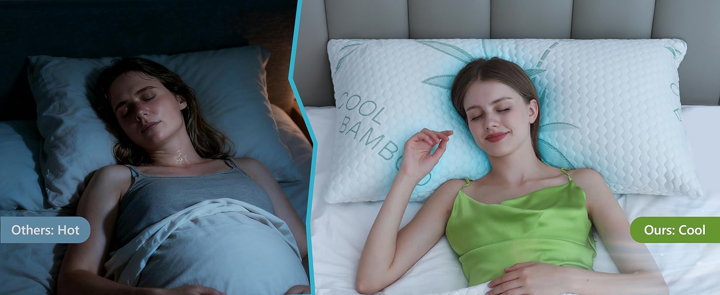 cooling memory foam pillow
