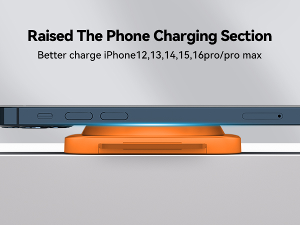 Raised The Phone Charging Section Better charge iPhone12,13,14,15,16 17 pro/pro max
