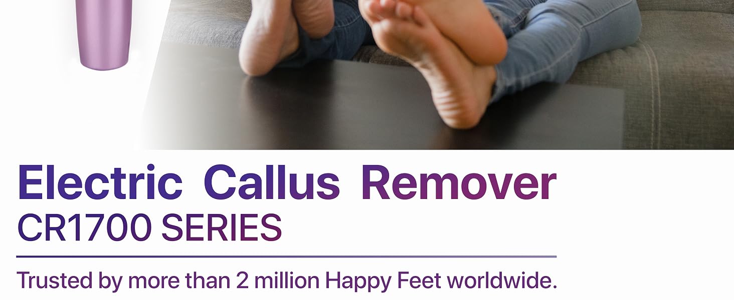 Foot callus remover for cracked heels and dry, hard skin - professional pedicure at home in minutes