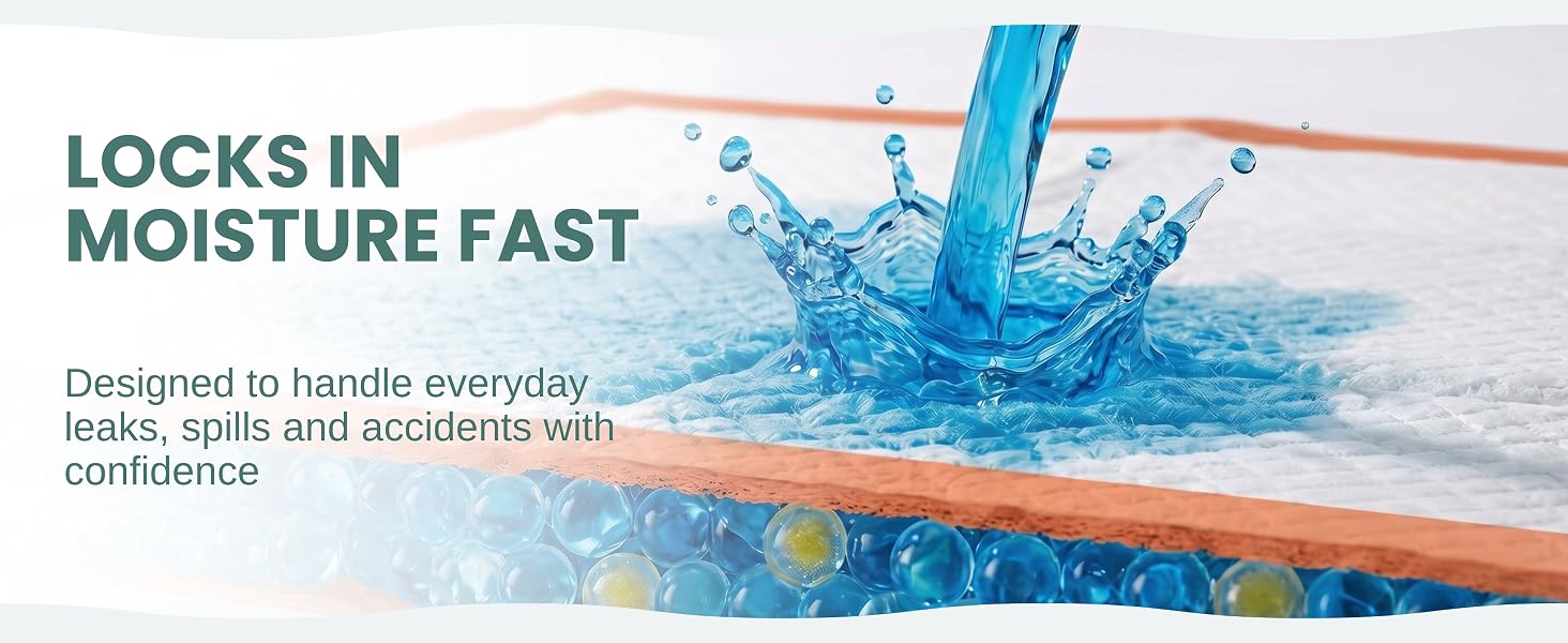 , Super Absorbent Adult Bed Pads for Incontinence, Bedding Protection, Prevents Leakage,