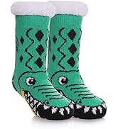 SDBING Kids Warm Slipper Socks Cozy Soft Thick Winter Indoor Christmas Socks for Boys Girls