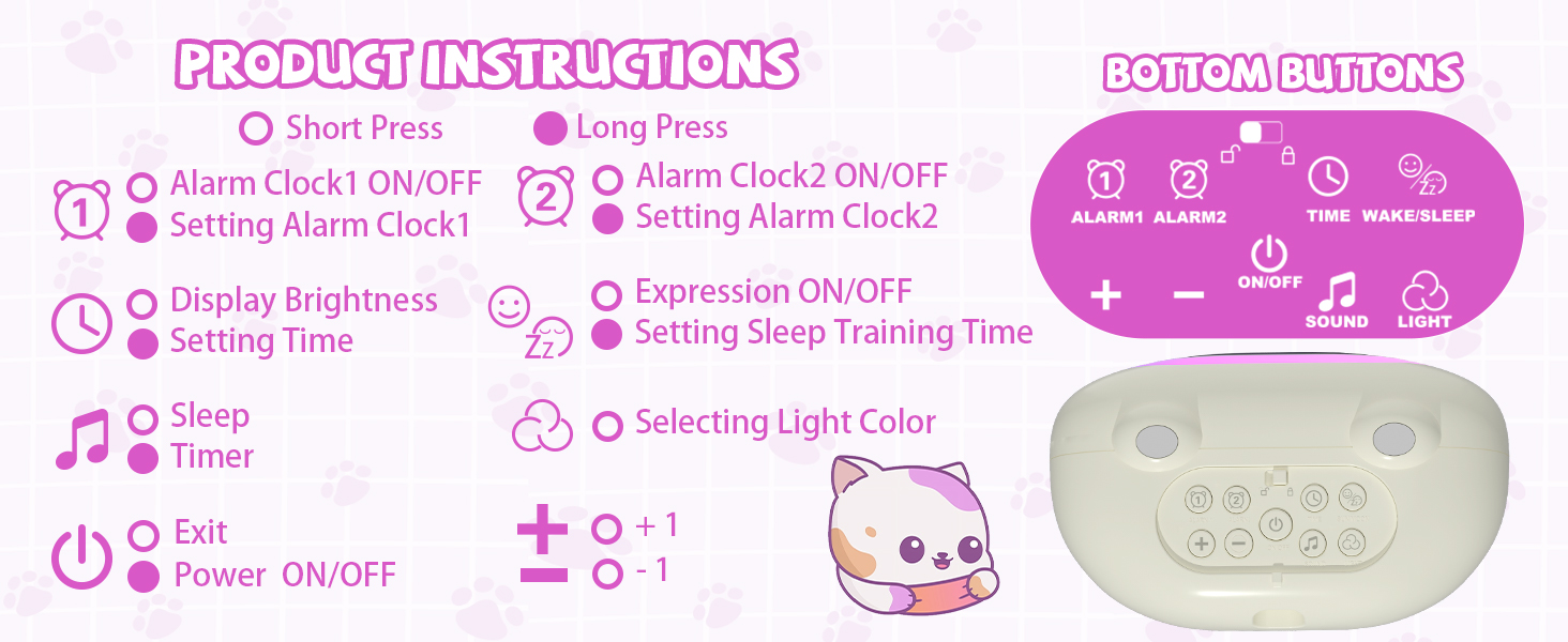 Kids Alarm Clock for Girls Boys Toddler