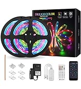 SEZO WS2811 RGBIC LED Strip 32.8ft/10m 24LEDs/m Addressable Dream Color Rope Lights with Music Mo...