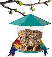 KSIA Klear Bird Feeder for Outdoor Hanging, Squirrel Proof Bird Feeders, Wild Birdfeeders Outside...