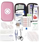 Car-Home Survival First-Aid Kit Emergency-Kit - Pink 273Piece Equipment Travel Supplies First Aid...