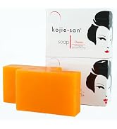 Kojie San Skin and Body Brightening Soap - Original Kojic Acid, Dark Spot Remover Bar Soap with G...
