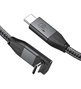 XAOSUN USB C Cable Short Right Angle, 240W USB C to USB C Cable 1.6ft, 90 Degree USB C 3.2 Cable ...