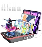 Charging Station for Multiple Devices, 100W 4 Ports Charger Station with 3 Powerful 20W PD USB-C ...