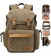 Padwa Lifestyle Khaki Camera Backpack - Professional DSLR & UAV Camera Bag,Anti Theft Canvas Came...