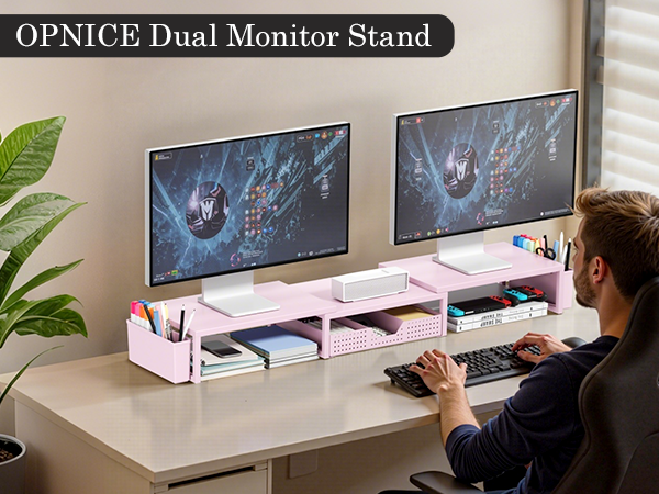 Dual Monitor Stand Riser