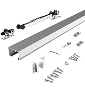 JUBEST 6FT Pocket Door Hardware and Track Set with Soft Close Mechanism, Sliding...