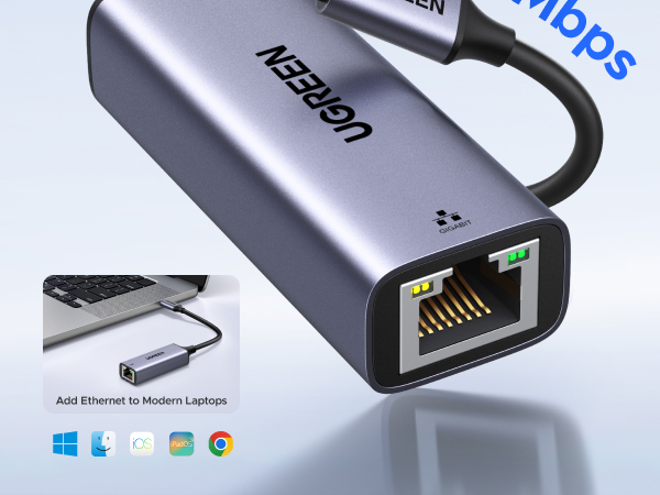 UGREEN USB C to Ethernet Adapter, Plug and Play 1Gbps Ethernet Adapter