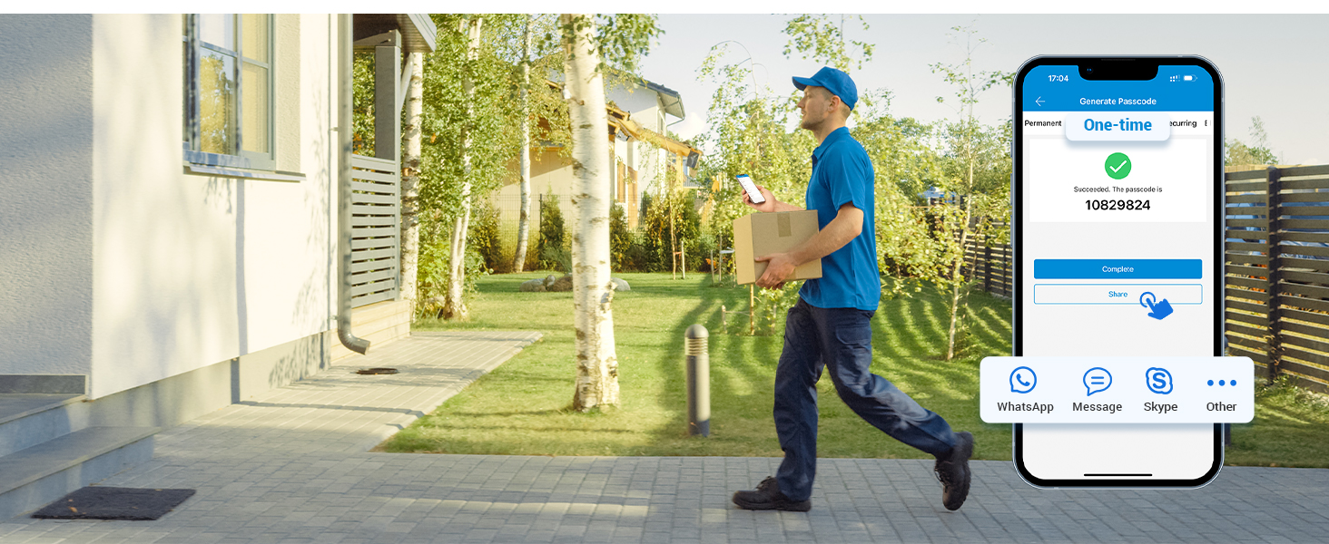 electronic door lock remote create multifunctional codes for visitors, cleaners, or deliveries