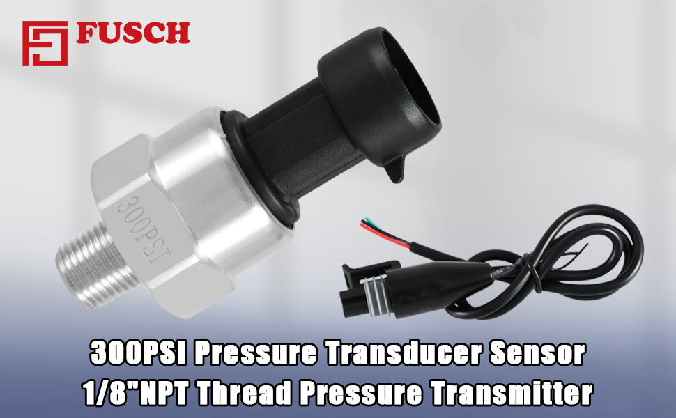 100/150/200/300/500/1000/1600PSI Pressure Transducer Sensor , 1/8"NPT Thread Pressure Transmitter