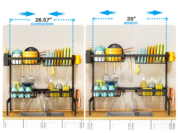 over sink dish drying rack