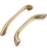 10 Pack Champagne Bronze Cabinet Pulls, 5 Inch Kitchen Cabinet Handles | 5 in (128mm) Hole Center...