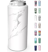 TILUCK Skinny Can Cooler for Slim Beer & Hard Seltzer, Stainless Steel, Doucle-Walled Stainless S...