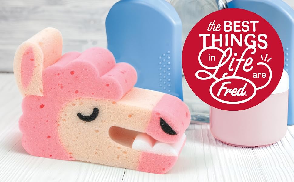 The Best Things in Life are Fred. Llama bath sponge