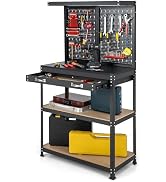 Goplus Workbench with Pegboard, 32
