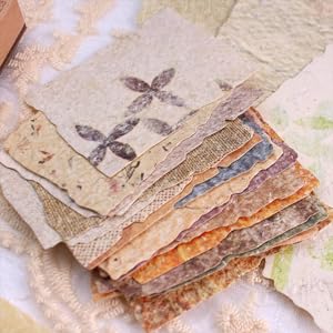3D Embossed Textured Vintage Material Scrapbook Paper, Fiber Handmade Paper