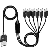 Poyiccot USB A to USB C Splitter Cable, Multi USB C Splitter Cable, 6 in 1 USB 2.0 Type A Male to...