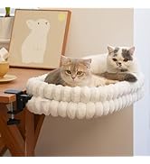 CHEERPALS Cat Desk Bed with Reversible Cushion, 90°Foldable Cat Hammock for Desk Mounted, Suitabl...