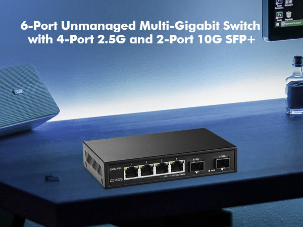 4-Port 2.5G Ethernet switch with 2-port 10G SFP+_