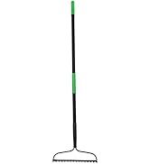 Hooyman Rake with Heavy Duty Construction, Fiberglass Core, Ergonomic No-Slip H-Grip Handles, and...