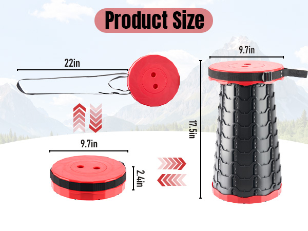 Portable Collapsible Stool Retractable Stool, Foldable Portable Collapsible Chair for Fishing