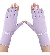 Pimoys Anti UV Gloves for Nails, Purple, Protects Fingers from Sunburn, Made of Elastic Spandex, ...