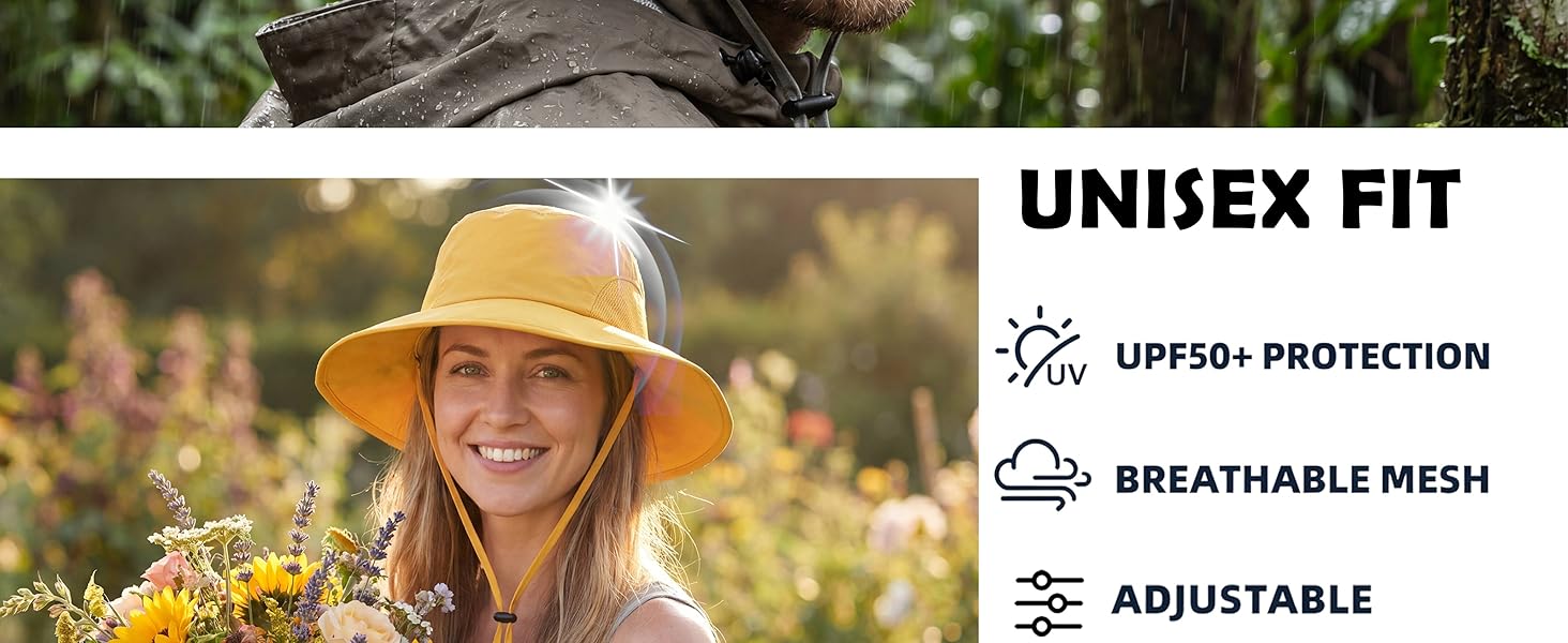 UPF50+ womens sun hat wide brim