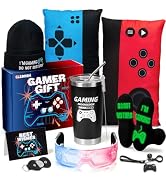 Cleboen Gamer Gifts for Teen Boys Men Boyfriend, Gaming Stuff Room Decor Includes LED Glasses/Pil...