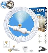 Mister Fan Outdoor for Patio Cooling. 35Ft Outside Misting Fan Kit for Umbrella, Backyard, Trampo...