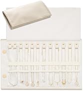 Lolalet Travel Necklace Organizer, Tangle-Free Necklace Case for Travel, Leather Foldable Roll Up...