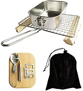 DZRZVD Camping Cookware Mess Kit Gear,Backpacking Accessories Equipment Pots and Pan Set with Mes...