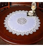 ARTABLE Lace Small Table Cloth Fall Christmas Macrame Tablecloth Table Topper for Thanksgiving Ou...